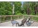 Inviting deck area with outdoor seating and umbrella for shade at 5662 Valley Loop, Fairburn, GA 30213
