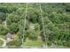 Beautiful aerial view of a wooded lot featuring mature trees and lush greenery, providing a private setting at 1904 Britt Dr, Snellville, GA 30078