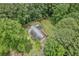 Aerial view of home surrounded by lush trees at 1904 Britt Dr, Snellville, GA 30078