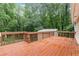 Back deck overlooking wooded backyard at 1904 Britt Dr, Snellville, GA 30078