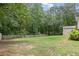 Spacious fenced backyard with trees and grass at 1904 Britt Dr, Snellville, GA 30078