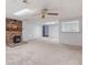 Finished basement featuring a brick fireplace with wood-burning stove at 1904 Britt Dr, Snellville, GA 30078