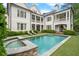 Beautiful backyard with a swimming pool, spa, and plenty of space for entertaining and relaxing at 6440 Westchester Pl, Cumming, GA 30040