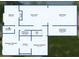 Floor plan of basement with finished and unfinished areas, showing kitchen, utility room, game and movie rooms at 412 Mill Stream Way, Woodstock, GA 30188
