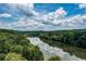 Panoramic view of the river winding through lush green trees under a beautiful sky at 5602 Asheforde Ln, Marietta, GA 30068