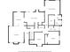 Detailed floor plan of the home's first floor, showcasing the layout of the living spaces and bedrooms at 766 Lost Creek Cir, Stone Mountain, GA 30088