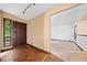 Inviting foyer area with hardwood floors, natural light, and access to living spaces at 766 Lost Creek Cir, Stone Mountain, GA 30088