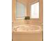 Bathroom view featuring soaking tub under large, bright window at 2230 Laurel Lake Dr, Suwanee, GA 30024