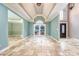 Open concept living space featuring tile floors and walls painted with a soft muted green at 6065 Standard View Dr, Duluth, GA 30097