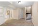 Finished basement space with access to the laundry and stairs to first floor at 3510 Dunn Se St, Smyrna, GA 30080