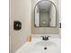 Close up of a modern white sink and dark mirror at 250 Kensington Trce, Stockbridge, GA 30281