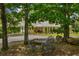 Outdoor dining set nestled beneath the trees near the home at 195 Connesena Rd, Kingston, GA 30145