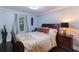 Bedroom featuring a comfy chair, light blue walls, and hardwood floors at 1547 Paxton Sw Dr, Lilburn, GA 30047