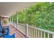 Relaxing porch view overlooking a serene wooded area, perfect for enjoying nature at 245 Sutallee Ridge Ne Ln, White, GA 30184