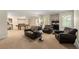 Finished basement with pool table, sofa, chairs, and movie-themed decor at 4457 Equity Ct, Ellenwood, GA 30294