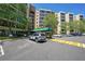 Apartment building exterior featuring a covered entrance and ample parking, convenient for residents and visitors at 1800 Clairmont Lk # 630, Decatur, GA 30033
