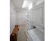 Convenient laundry area equipped with washer, dryer, and built-in shelving for storage at 1800 Clairmont Lk # 630, Decatur, GA 30033