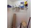 Closet with wire shelving containing various household items and cleaning supplies at 1800 Clairmont Lk # 630, Decatur, GA 30033