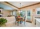 Inviting dining area adjacent to the kitchen with a round table, views to the backyard and easy living room access at 2113 Soque River Dr, Duluth, GA 30097