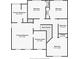 Upstairs floor plan showing main bedroom with en suite and walk in closet plus three additional bedrooms at 3340 Deerwood Ln, Rex, GA 30273