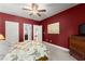 Comfortable bedroom with neutral carpet, and a ceiling fan at 5157 Sunlake Dr, Hoschton, GA 30548