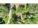 Aerial view showcases the property nestled among lush trees and landscaping providing privacy and seclusion at 217 Cedar Trl, Jonesboro, GA 30238