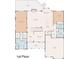 Detailed 1st floor plan layout showcasing spacious rooms, including bedrooms, living areas, and garage at 7804 Gusty Trl, Douglasville, GA 30135