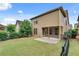 Serene backyard with lush lawn, privacy fence, and covered patio perfect for relaxation and outdoor enjoyment at 8360 Village School Dr, Cumming, GA 30041