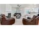 Cozy living room with a fireplace and comfortable seating at 8360 Village School Dr, Cumming, GA 30041