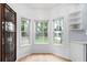 Cozy kitchen nook with bright windows and built-in shelving at 3185 Perch Sw Dr, Marietta, GA 30008