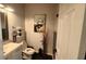 Cozy half bathroom with modern fixtures and elegant accents at 1245 Cedar Oak Ln, Lawrenceville, GA 30043