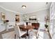 Dining room staged with a table set for four and modern decor at 4271 Weston Sw Dr, Lilburn, GA 30047