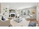 Beautifully staged living room with fireplace, built-in bookshelves, and bright, natural light at 4271 Weston Sw Dr, Lilburn, GA 30047