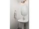 Powder room featuring modern fixtures, lighting and pedestal sink at 1196 Wylie Se St, Atlanta, GA 30316