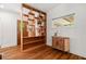Stylish entryway with built-in shelves and a rustic cabinet at 1492 Sagewood Cir, Stone Mountain, GA 30083