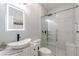 Sleek bathroom featuring a marble countertop, vessel sink, and glass shower at 4228 Laurel Creek Se Ct # 6, Smyrna, GA 30080