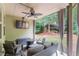 Cozy covered patio with outdoor seating and a view of the backyard at 4228 Laurel Creek Se Ct # 6, Smyrna, GA 30080