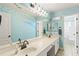 Bathroom featuring double sinks, custom paint, and plenty of space at 638 Glen Valley Way, Dacula, GA 30019