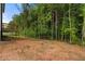 A spacious backyard with a wooden deck extending from the home, surrounded by lush trees at 4095 Oriole Ln, Fairburn, GA 30213