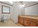 Bathroom with a double vanity and updated fixtures at 574 Hickory Hills Ct, Stone Mountain, GA 30083