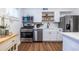 Modern kitchen features stainless appliances, white cabinets, and stylish hardware at 115 Biscayne Nw Dr # F10, Atlanta, GA 30309