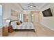 Spacious main bedroom with a ceiling fan, walk-in closet, and ensuite bath at 2125 Clay Rd, Austell, GA 30106