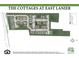 Site plan of The Cottages at East Lanier displays lot locations, roadways, and community amenities at 140 Bartow Street, Lot #4, Fayetteville, GA 30214