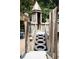 Unique wooden structure with tires creating stairs for park visitors at 2210 Park Walke Dr, Alpharetta, GA 30009