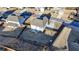 Aerial view of a home featuring a fenced backyard and patio area perfect for outdoor entertaining at 4825 Odum View Ln, Cumming, GA 30040