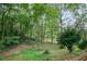 Spacious backyard surrounded by lush trees and greenery, offering privacy and a natural landscape at 41 Wexford Nw Cir, Cartersville, GA 30121