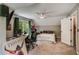 Bedroom with an office space, a ceiling fan, and natural light from the window at 41 Wexford Nw Cir, Cartersville, GA 30121