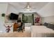 Bedroom with an office space, a ceiling fan, and natural light from the window at 41 Wexford Nw Cir, Cartersville, GA 30121
