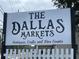 Outdoor sign for The Dallas Markets featuring text about Antiques, Crafts and Live Events at 109 Laurelwood Ln, Dallas, GA 30157