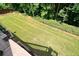 Well-maintained backyard with lush green lawn, bordered by trees and shrubbery, creating a private outdoor space at 1680 Laleiah Dr, Cumming, GA 30041